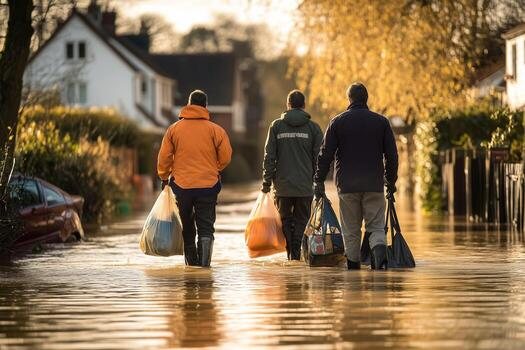 Disaster response in a flooded community